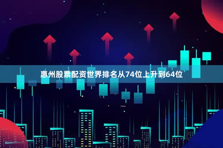 惠州股票配资世界排名从74位上升到64位